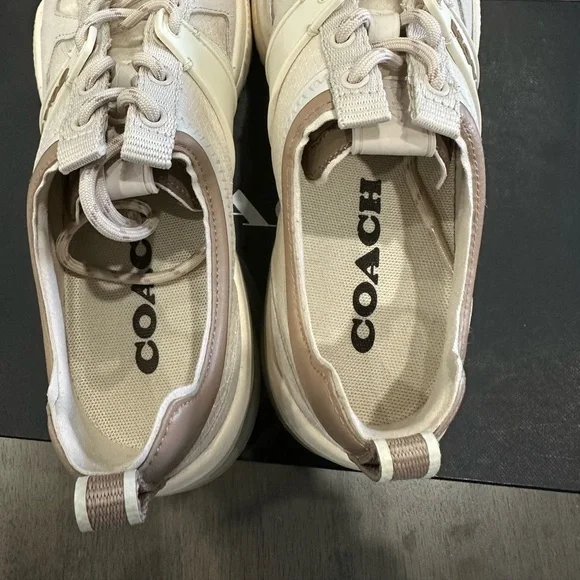 COACH Citysole Sue Runner Sneakers in Color Chalk/Taupe Size 9.5 B - Picture 11 of 12